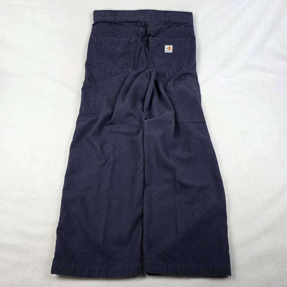 Vtg Y2k Carhartt Fr Pants Mens 34x32 Fits 33x30 Blue Loose Baggy 2112 Workwear